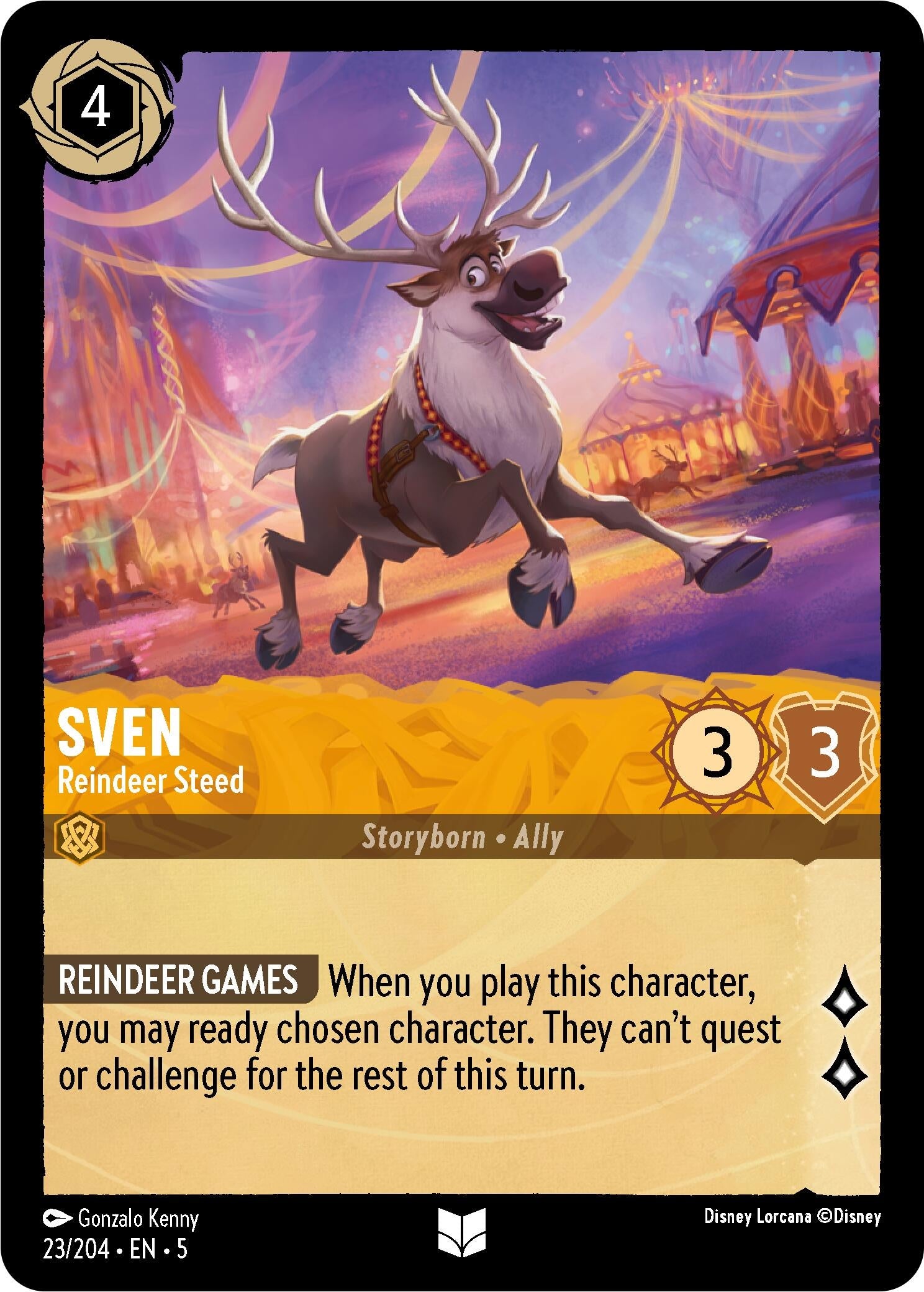 Image for Sven - Reindeer Steed (Shimmering Skies) (23/204) - Disney Lorcana