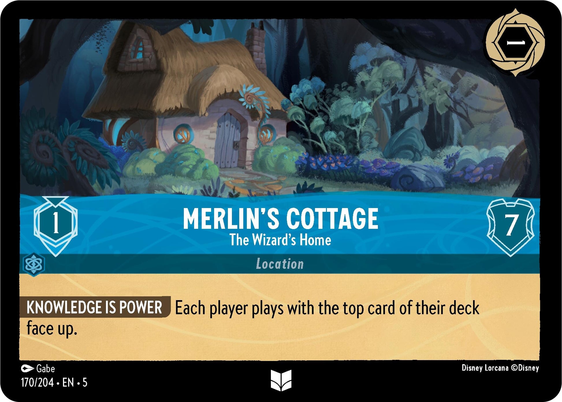 Image for Merlin's Cottage - The Wizard's Home (Shimmering Skies) (170/204) - Disney Lorcana
