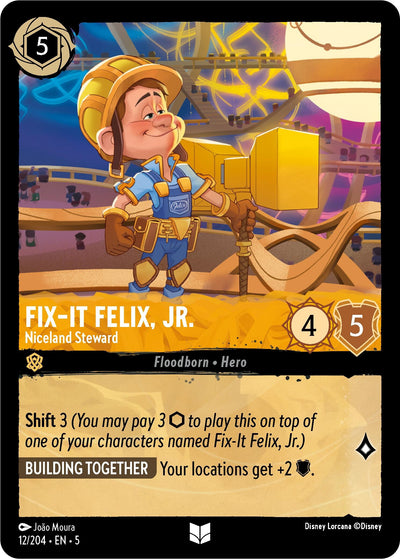 Image for Fix-It Felix, Jr. - Niceland Steward (Shimmering Skies) (12/204) - Disney Lorcana