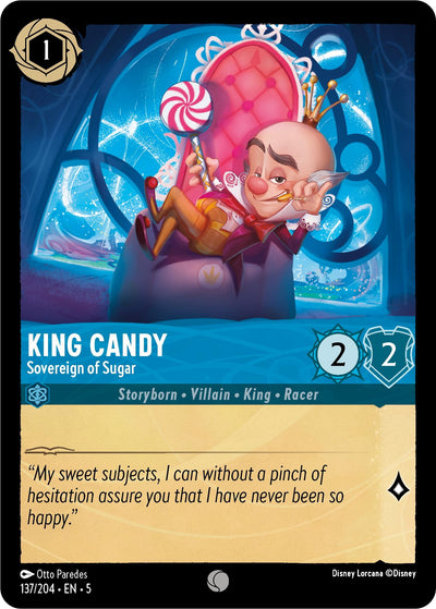 Image for King Candy - Sovereign of Sugar (Shimmering Skies) (137/204) - Disney Lorcana