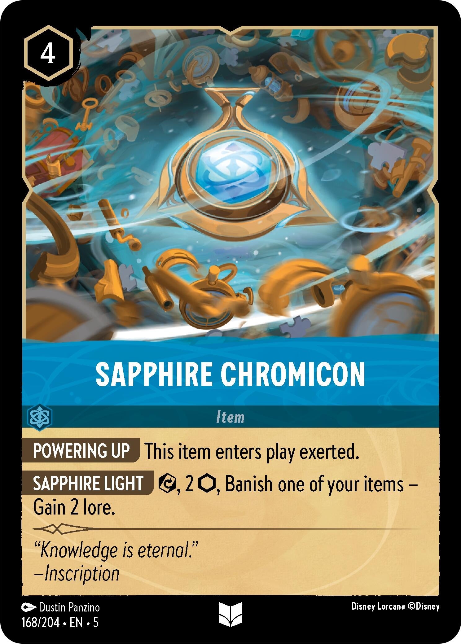 Image for Sapphire Chromicon (Shimmering Skies) (168/204) - Disney Lorcana
