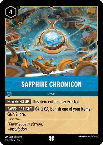 Image for Sapphire Chromicon (Shimmering Skies) (168/204) - Disney Lorcana