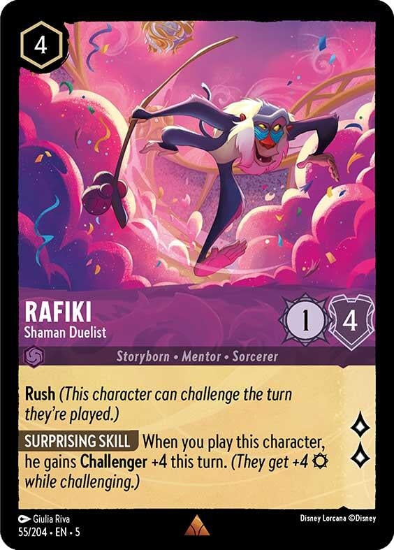 Image for Rafiki - Shaman Duelist (Shimmering Skies) (55/204) - Disney Lorcana