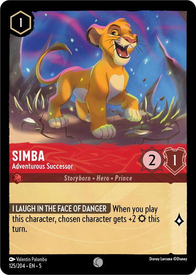 Image for Simba - Adventurous Successor (Shimmering Skies) (125/204) - Disney Lorcana
