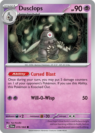 Image for Dusclops (SV: Shrouded Fable) (019/064) - Pokemon