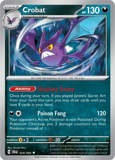 Image for Crobat (SV: Shrouded Fable) (029/064) - Pokemon