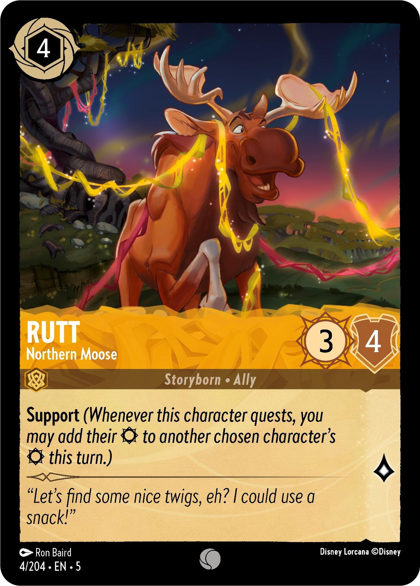 Image for Rutt - Northern Moose (Shimmering Skies) (4/204) - Disney Lorcana