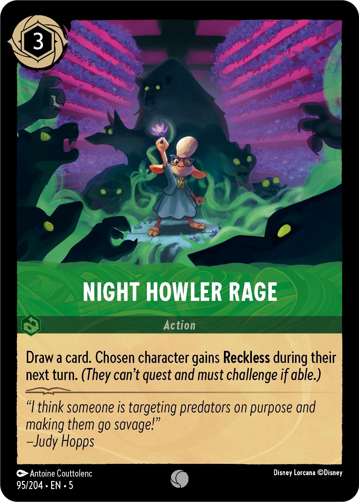Image for Night Howler Rage (Shimmering Skies) (95/204) - Disney Lorcana