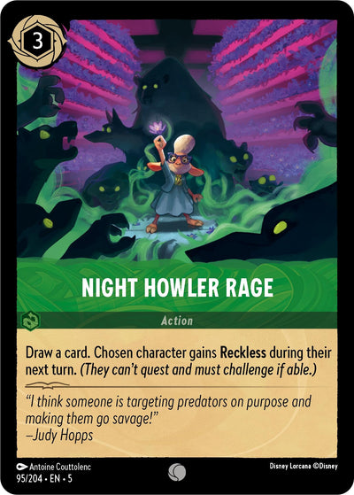 Image for Night Howler Rage (Shimmering Skies) (95/204) - Disney Lorcana