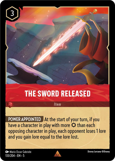 Image for The Sword Released (Shimmering Skies) (133/204) - Disney Lorcana