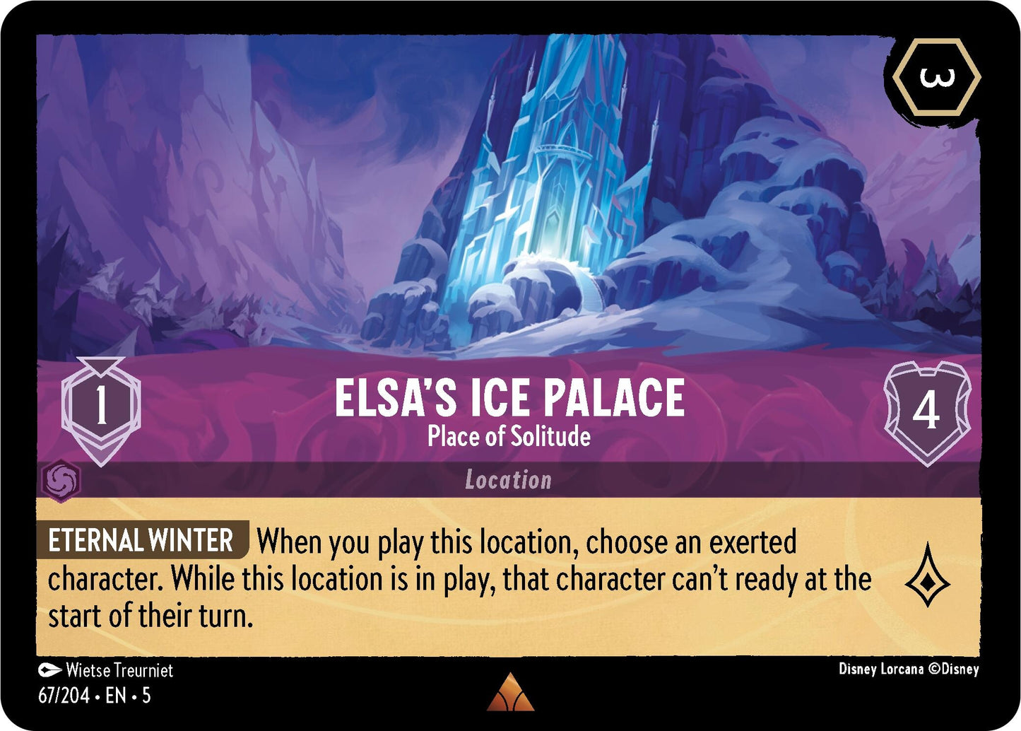 Image for Elsa's Ice Palace - Place of Solitude (Shimmering Skies) (67/204) - Disney Lorcana