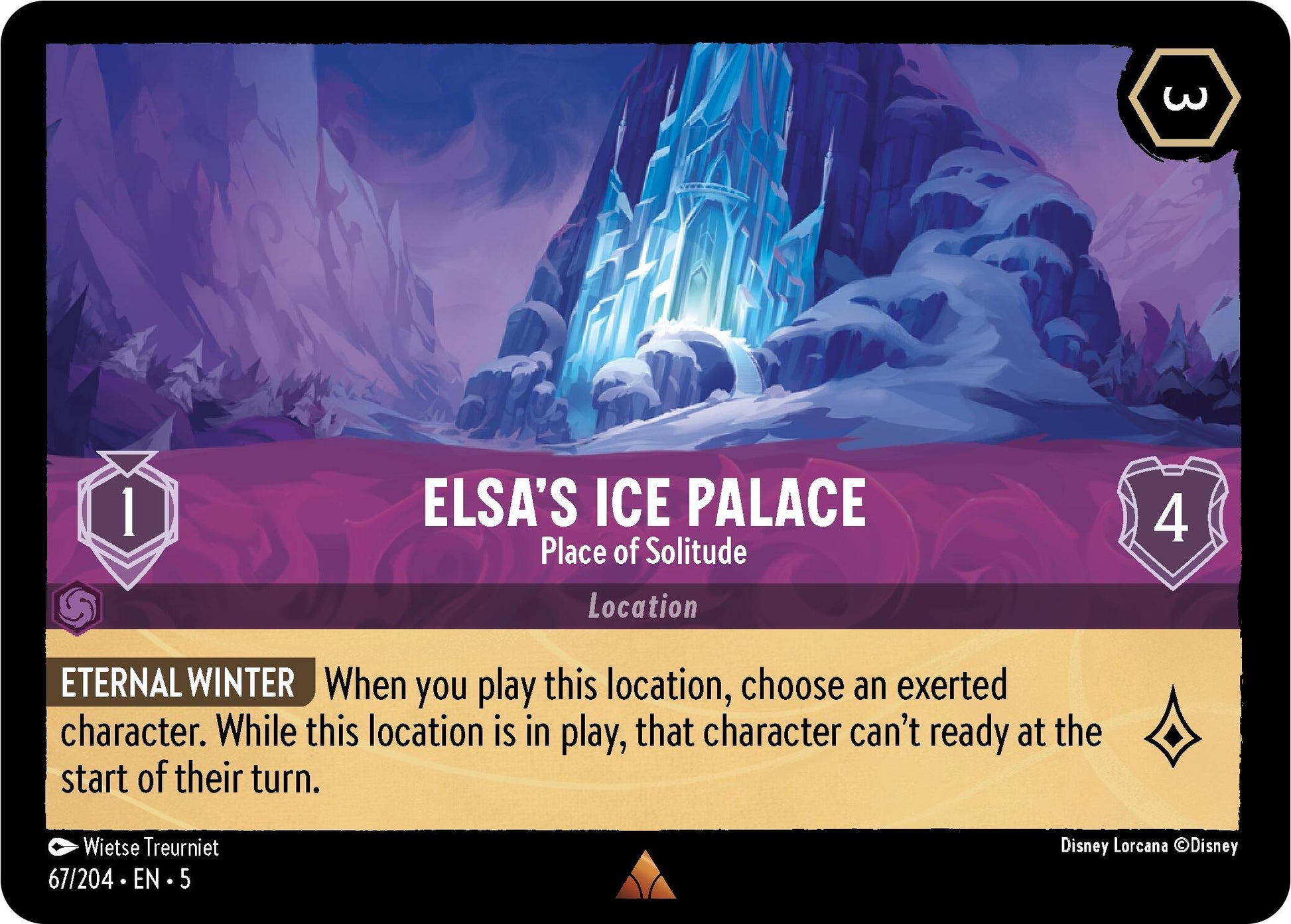 Image for Elsa's Ice Palace - Place of Solitude (Shimmering Skies) (67/204) - Disney Lorcana