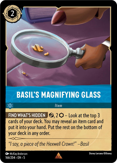 Image for Basil's Magnifying Glass (Shimmering Skies) (166/204) - Disney Lorcana