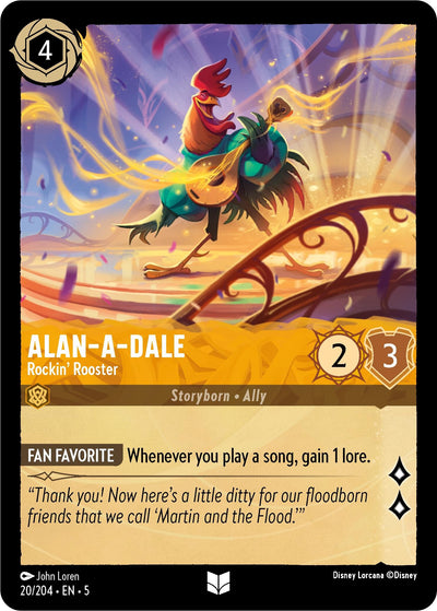 Image for Alan-A-Dale - Rockin' Rooster (Shimmering Skies) (20/204) - Disney Lorcana