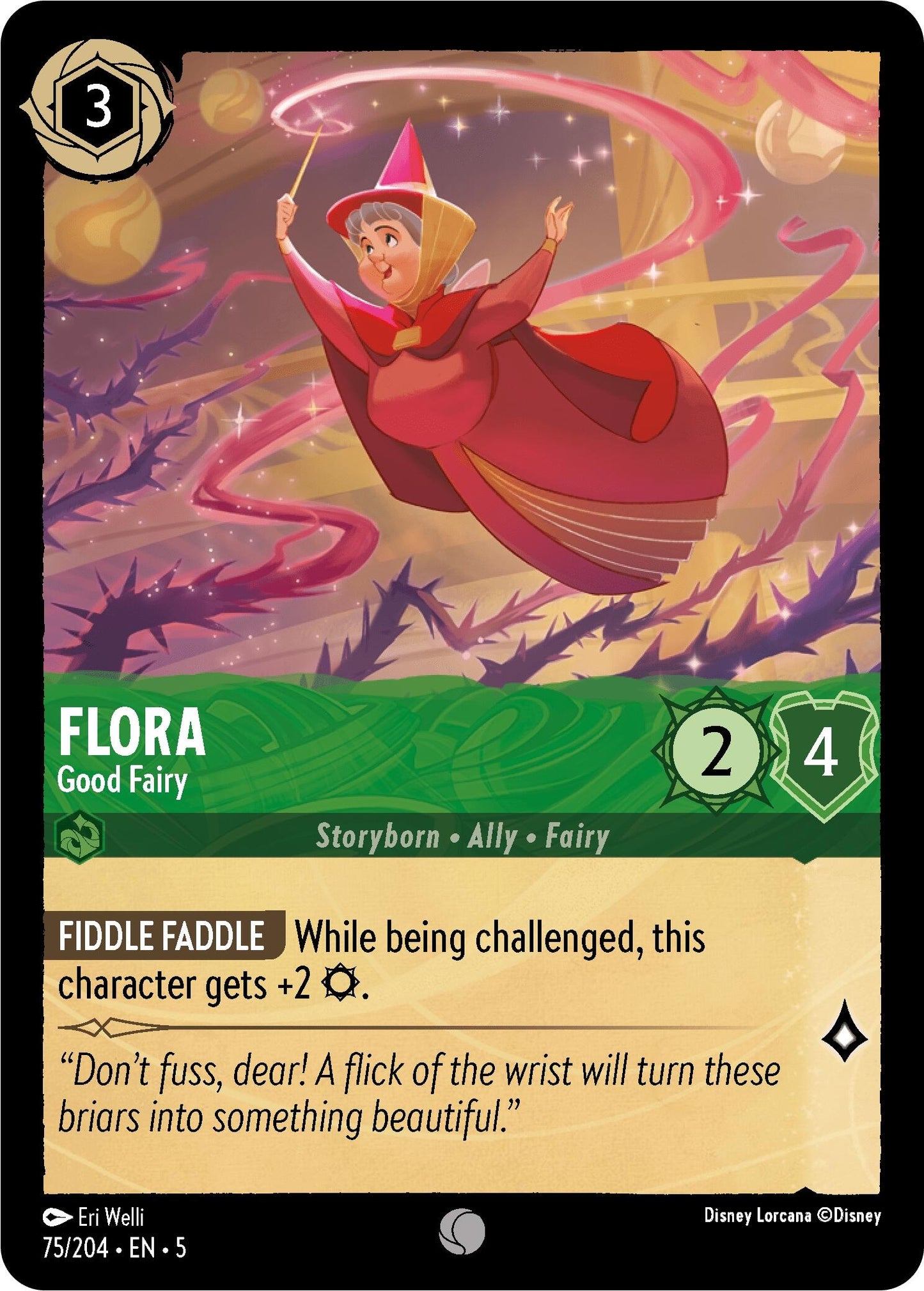 Image for Flora - Good Fairy (Shimmering Skies) (75/204) - Disney Lorcana
