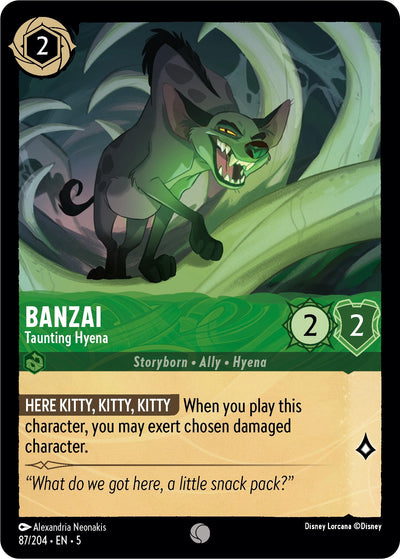 Image for Banzai - Taunting Hyena (Shimmering Skies) (87/204) - Disney Lorcana
