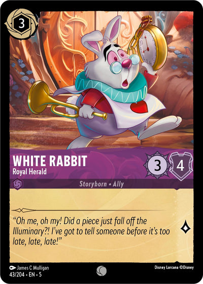Image for White Rabbit - Royal Herald (Shimmering Skies) (43/204) - Disney Lorcana