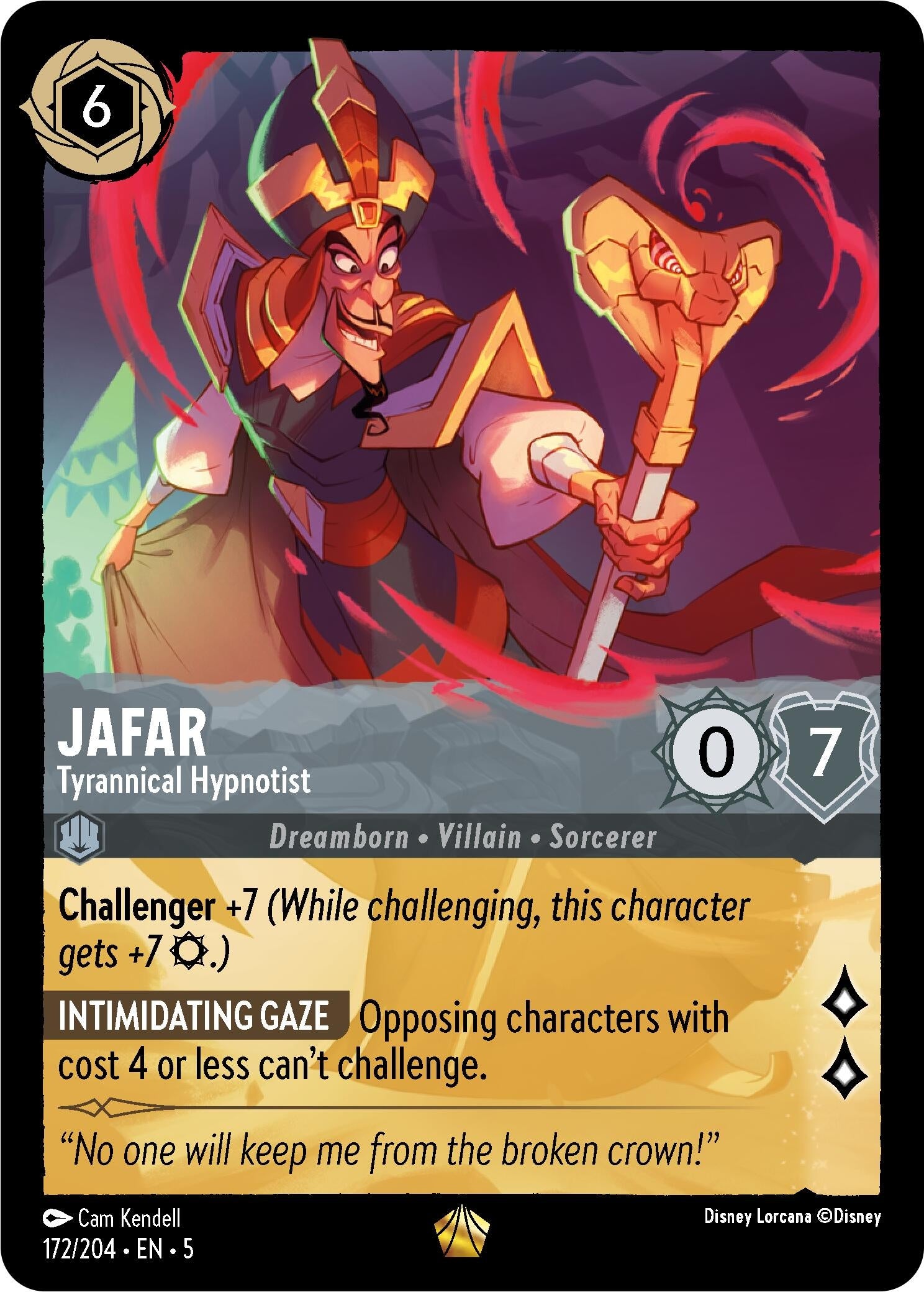 Image for Jafar - Tyrannical Hypnotist (Shimmering Skies) (172/204) - Disney Lorcana