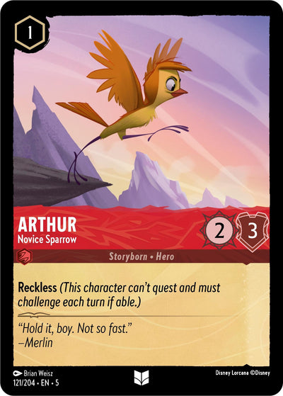 Image for Arthur - Novice Sparrow (Shimmering Skies) (121/204) - Disney Lorcana