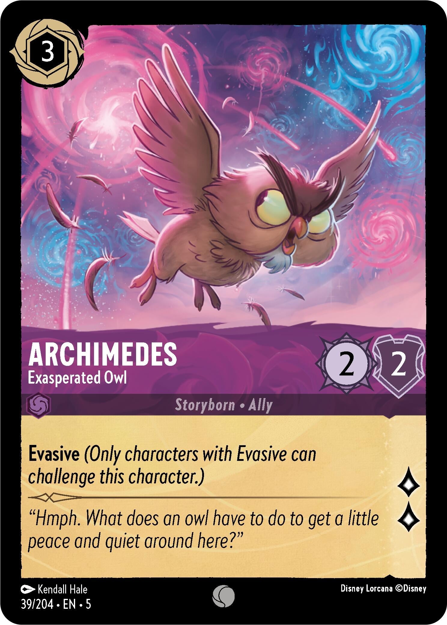 Image for Archimedes - Exasperated Owl (Shimmering Skies) (39/204) - Disney Lorcana