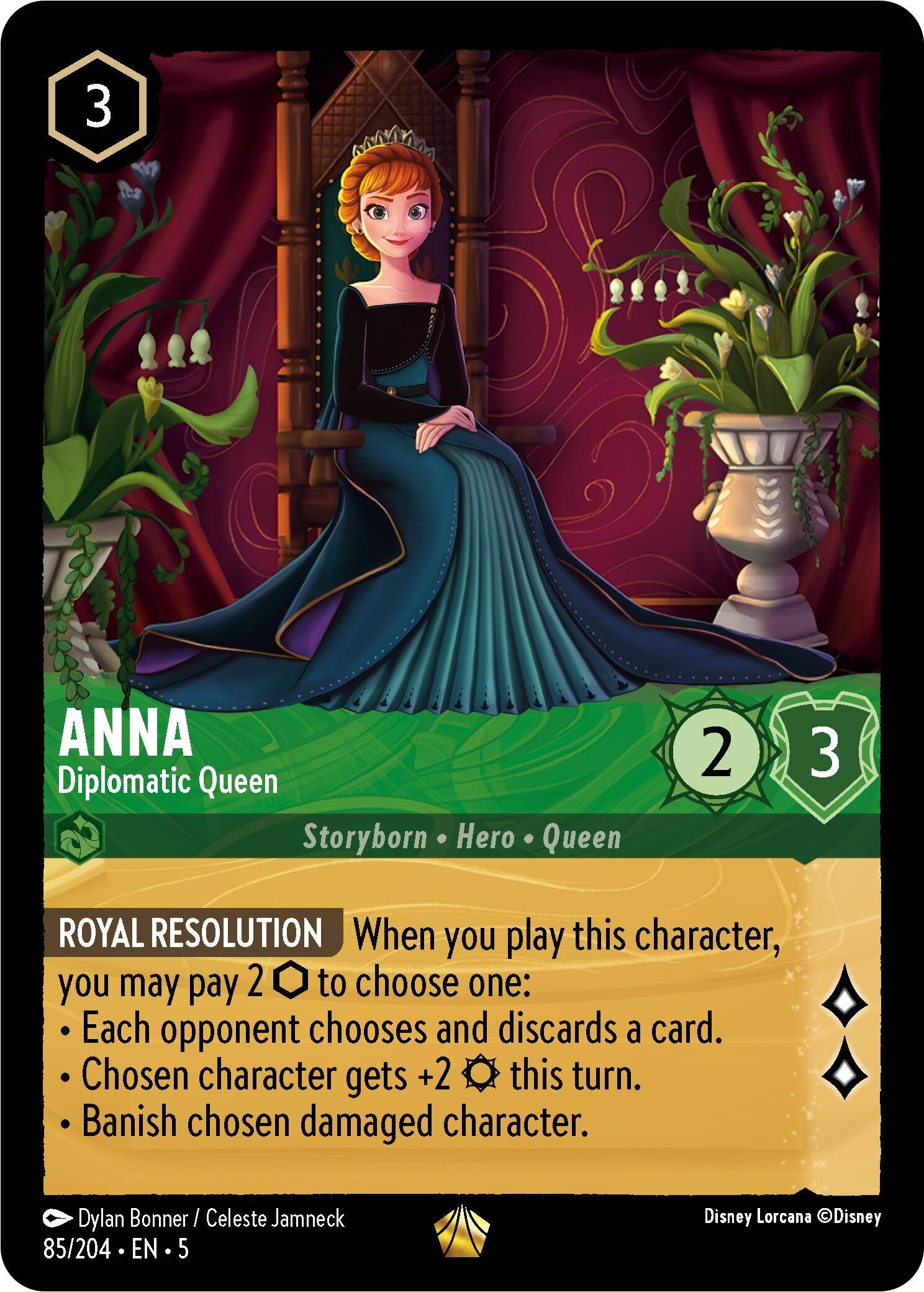 Image for Anna - Diplomatic Queen (Shimmering Skies) (85/204) - Disney Lorcana