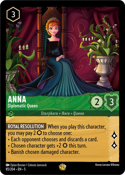 Image for Anna - Diplomatic Queen (Shimmering Skies) (85/204) - Disney Lorcana