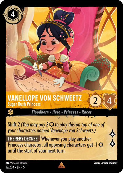Image for Vanellope von Schweetz - Sugar Rush Princess (Shimmering Skies) (19/204) - Disney Lorcana