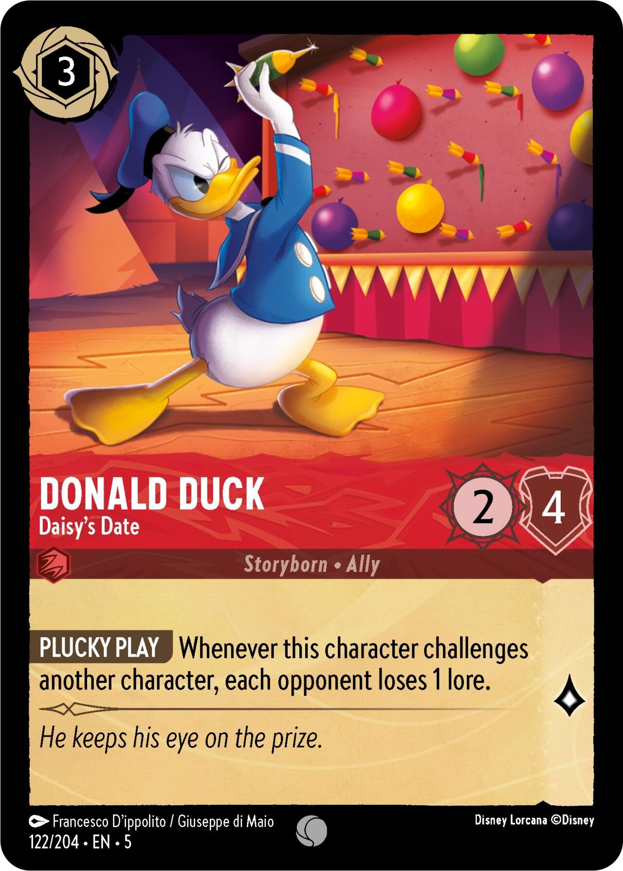 Image for Donald Duck - Daisy's Date (Shimmering Skies) (122/204) - Disney Lorcana