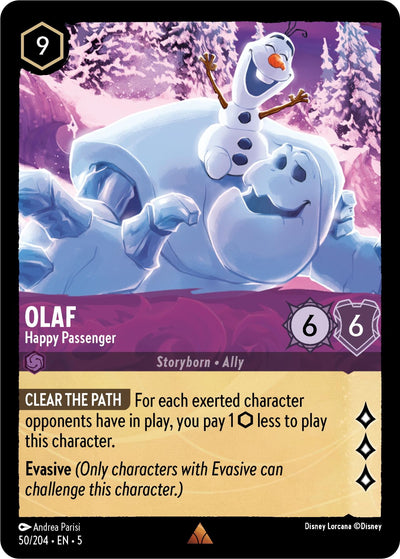 Image for Olaf - Happy Passenger (Shimmering Skies) (50/204) - Disney Lorcana