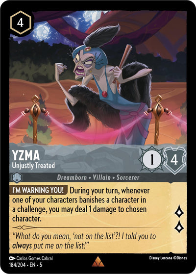 Image for Yzma - Unjustly Treated (Shimmering Skies) (184/204) - Disney Lorcana