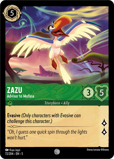 Image for Zazu - Advisor to Mufasa (Shimmering Skies) (72/204) - Disney Lorcana