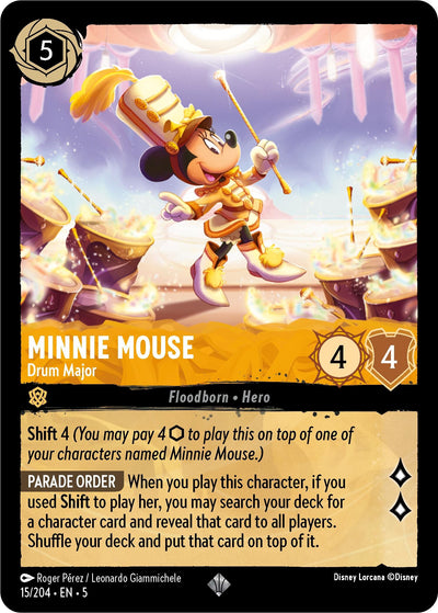Image for Minnie Mouse - Drum Major (Shimmering Skies) (15/204) - Disney Lorcana