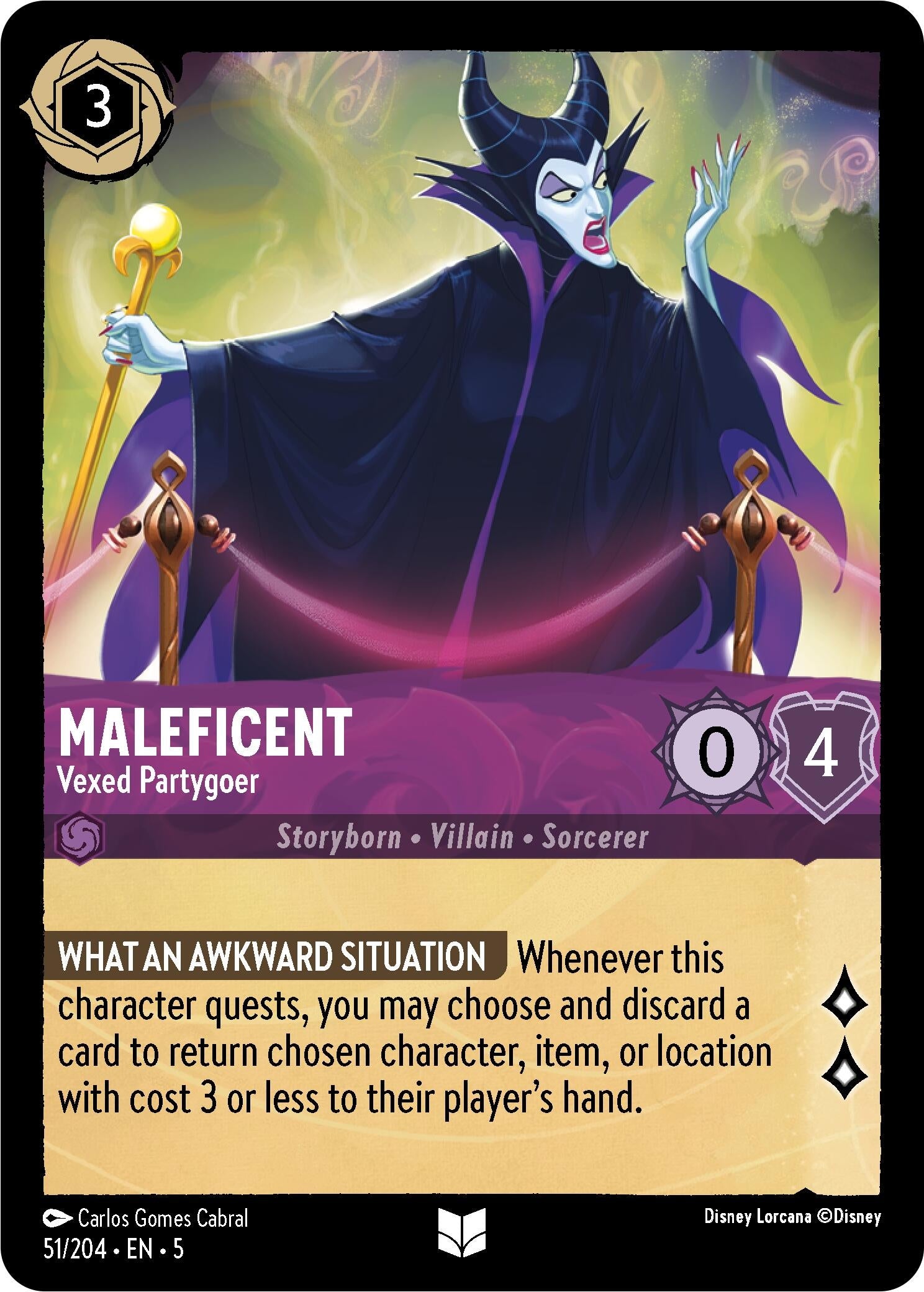 Image for Maleficent - Vexed Partygoer (Shimmering Skies) (51/204) - Disney Lorcana