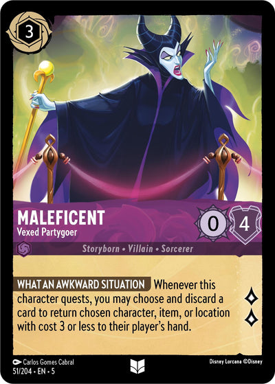 Image for Maleficent - Vexed Partygoer (Shimmering Skies) (51/204) - Disney Lorcana