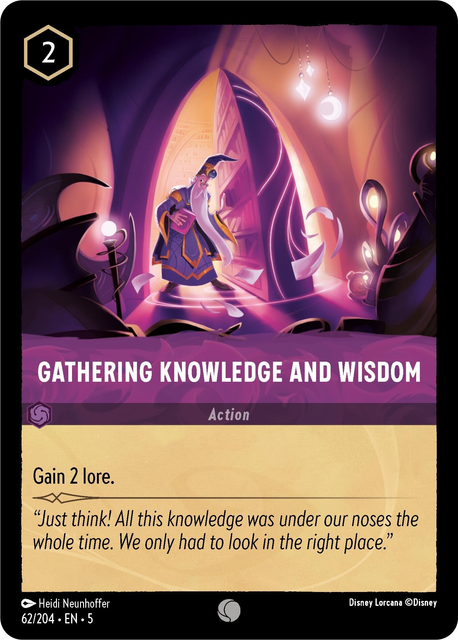 Image for Gathering Knowledge and Wisdom (Shimmering Skies) (62/204) - Disney Lorcana
