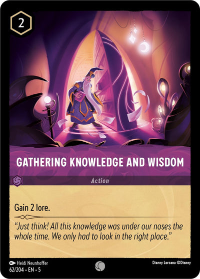 Image for Gathering Knowledge and Wisdom (Shimmering Skies) (62/204) - Disney Lorcana