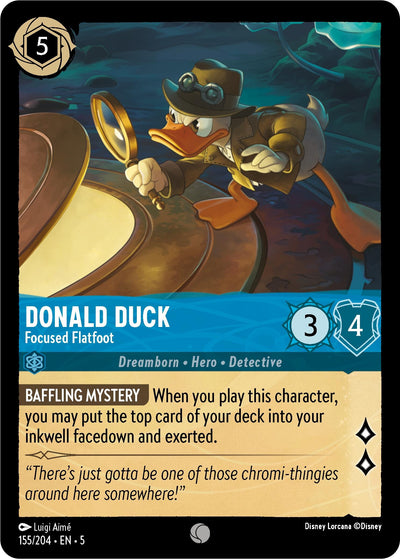 Image for Donald Duck - Focused Flatfoot (Shimmering Skies) (155/204) - Disney Lorcana
