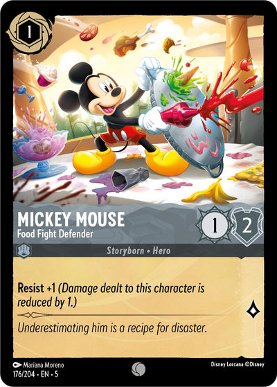Image for Mickey Mouse - Food Fight Defender (Shimmering Skies) (176/204) - Disney Lorcana