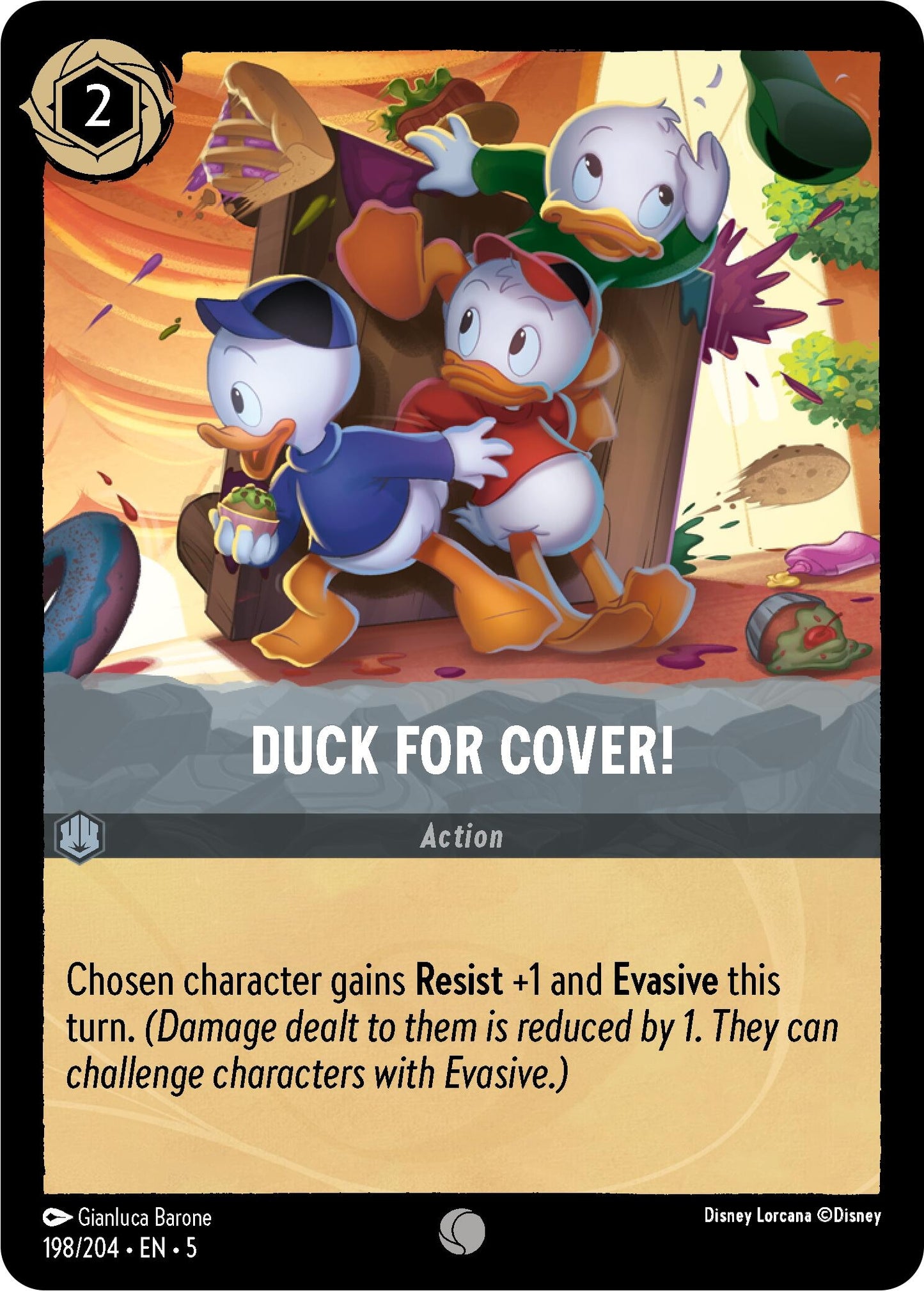 Image for Duck for Cover! (Shimmering Skies) (198/204) - Disney Lorcana