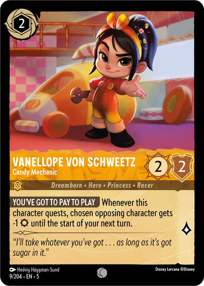 Image for Vanellope von Schweetz - Candy Mechanic (Shimmering Skies) (9/204) - Disney Lorcana