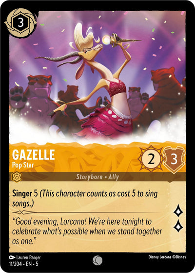 Image for Gazelle - Pop Star (Shimmering Skies) (11/204) - Disney Lorcana