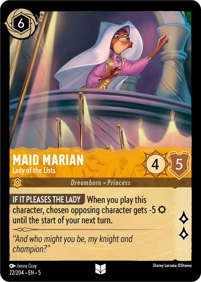 Image for Maid Marian - Lady of the Lists (Shimmering Skies) (22/204) - Disney Lorcana