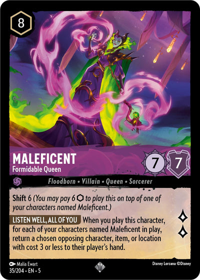 Image for Maleficent - Formidable Queen (Shimmering Skies) (35/204) - Disney Lorcana