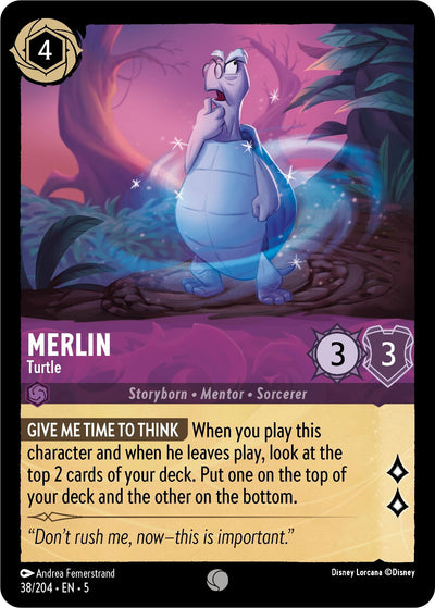 Image for Merlin - Turtle (Shimmering Skies) (38/204) - Disney Lorcana