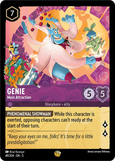 Image for Genie - Main Attraction (Shimmering Skies) (49/204) - Disney Lorcana