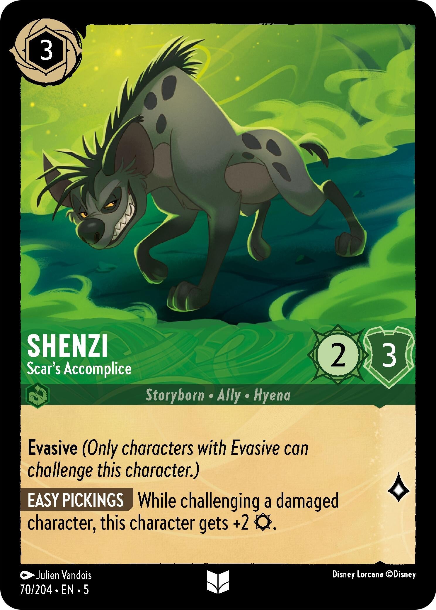 Image for Shenzi - Scar's Accomplice (Shimmering Skies) (70/204) - Disney Lorcana