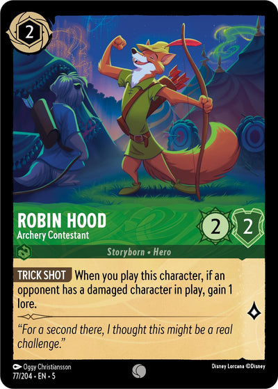 Image for Robin Hood - Archery Contestant (Shimmering Skies) (77/204) - Disney Lorcana