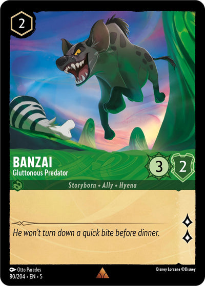 Image for Banzai - Gluttonous Predator (Shimmering Skies) (80/204) - Disney Lorcana