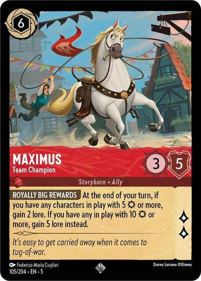 Image for Maximus - Team Champion (Shimmering Skies) (105/204) - Disney Lorcana