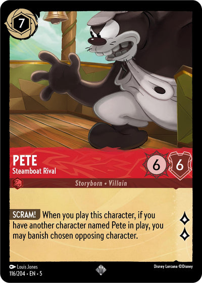 Image for Pete - Steamboat Rival (Shimmering Skies) (116/204) - Disney Lorcana